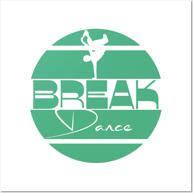 Breakdance teal green Wall Art by Bailamor